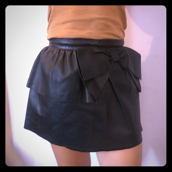 Valentino Red Leather Mini Skirt - Picture 5 of 5